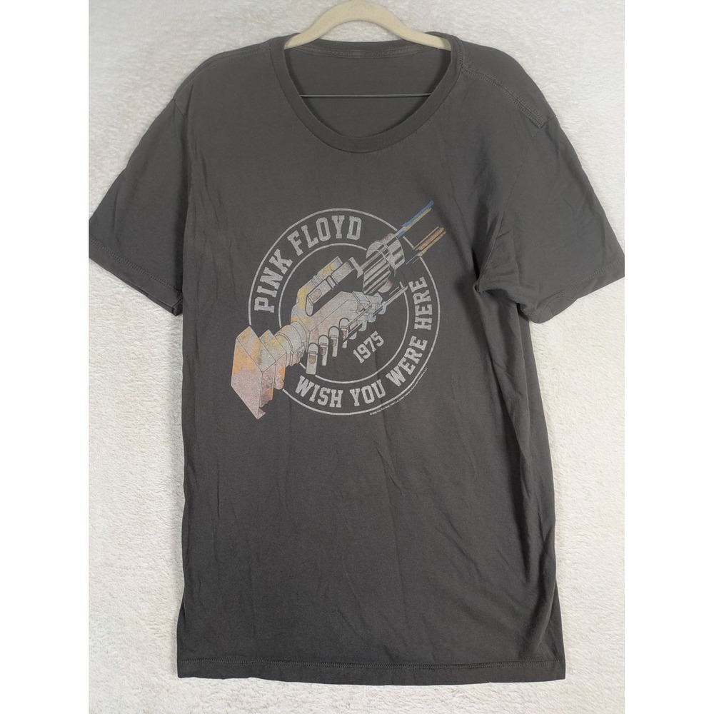 Pink Floyd Graphic T-Shirt Men's Size L Charcoal Grey Wish You Were Here
